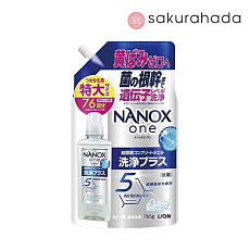 Средство для стирки LION Nanox One с глубокой антибактериальной очисткой, рефил (765 гр.)