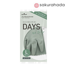 Перчатки SHOWA GLOVES с внутренним покрытием и усиленными кончиками пальцев, L, зеленые (1 пара)