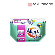 Высокоэффективный стиральный порошок КAO Attack Highly Active Bio Power, свежий цветочный аромат, рефил (750 гр.)