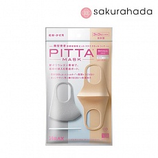 Многоразовая защитная маска PITTA MASK, размер S, три цвета, светлые (3 шт.)
