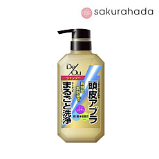 Мужской лечебный шампунь ROHTO DeOu Scalp Care против жирности и неприятного запаха (400 мл.)