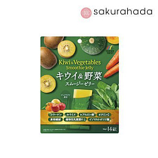 Смузи в желе Unimat Riken с киви и овощами (14 пак)