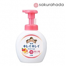 Жидкое мыло-пенка для рук LION "KireiKirei" с антибактериальным эффектом фруктовый аромат (250мл.)