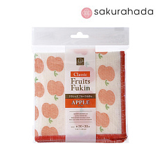 Тряпочки для посуды и кухни KOKUBO Kayaori супервпитывающие, принт яблоко (30x30 см, 1 шт.)