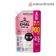 Жидкое средство для стирки деликатных тканей KAO Emal цветочный аромат, сменный блок (900 мл.)
