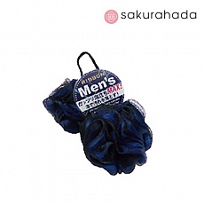 Мочалка YOKOZUNA в форме шара для мужчин, черная (1 шт.)
