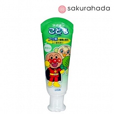 Детская зубная паста с фтором со вкусом дыни LION Children Anpanman (40 гр)