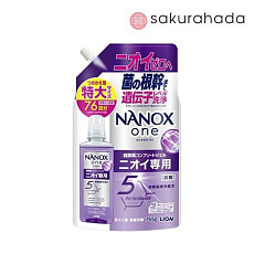 Средство для стирки LION Nanox One for Smells антибактериальное, против неприятных запахов, рефил (765 гр.)